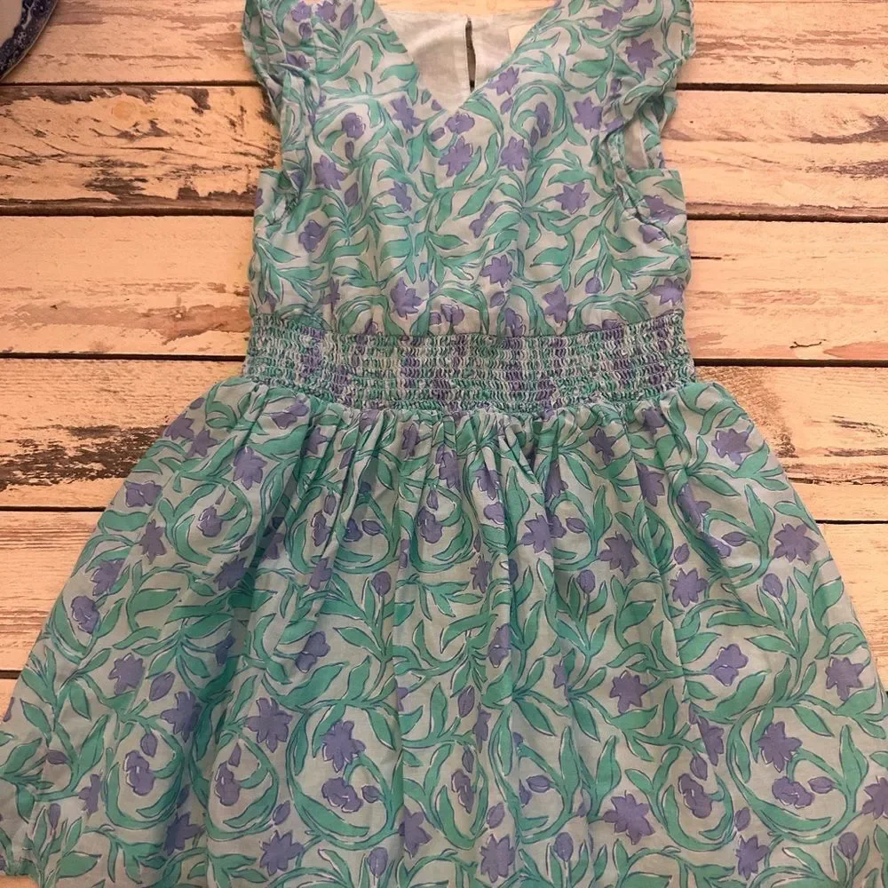 VINEYARD VINES Guana Floral Smocked Wasit Dress